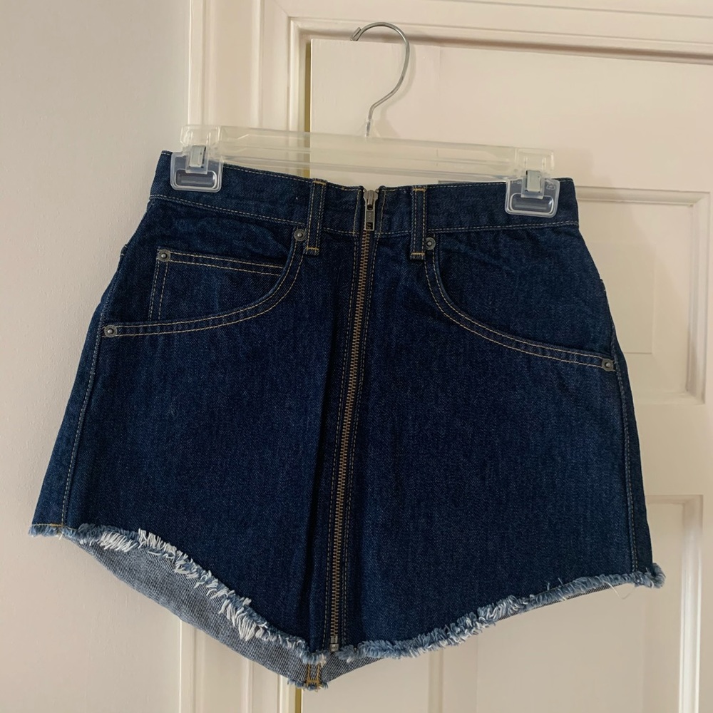Carmar denim skirt with zipper